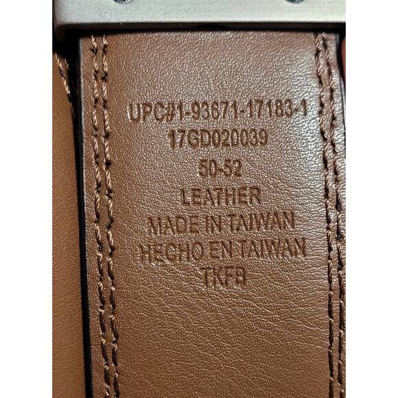 Genuine Dickies Men's 2 in 1 Reversible Black to Brown Leather Belt Size 50-52 - Picture 5 of 7